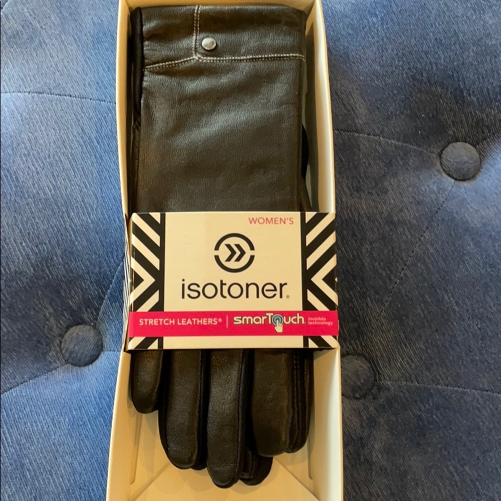 Women smart touch leather gloves